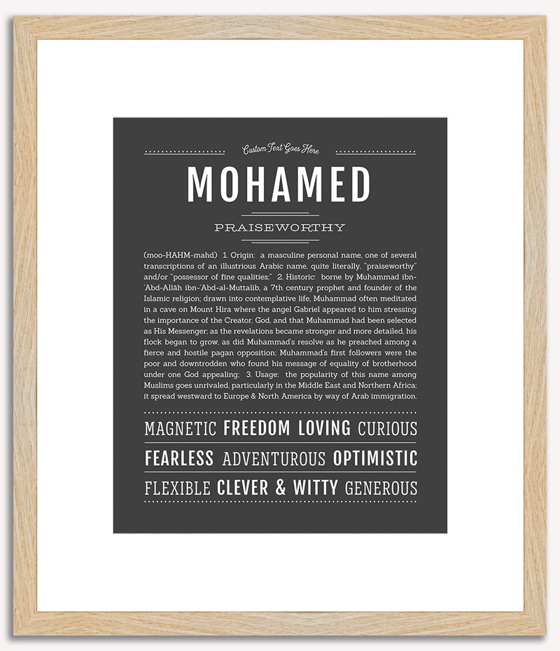 Mohamed | Name Art Print