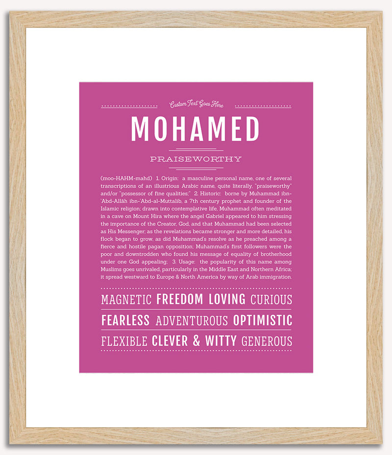 Mohamed | Name Art Print