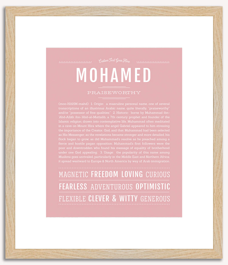 Mohamed | Name Art Print