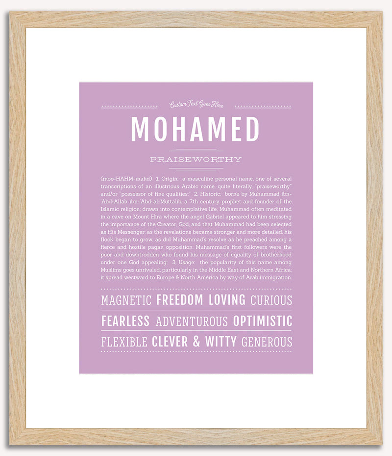 Mohamed | Name Art Print