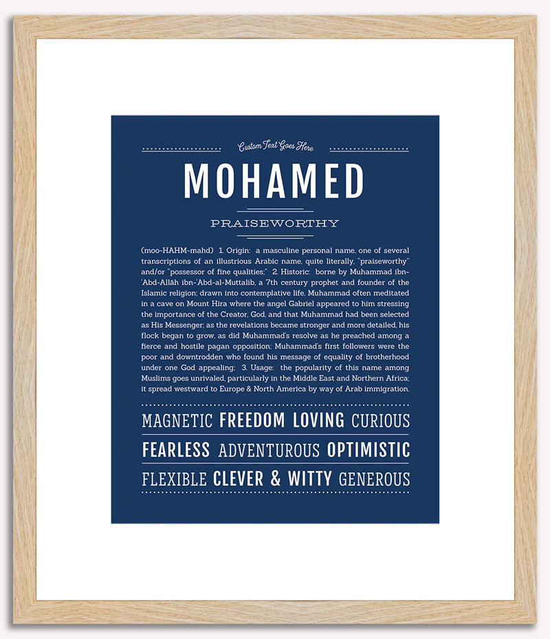 Mohamed | Name Art Print