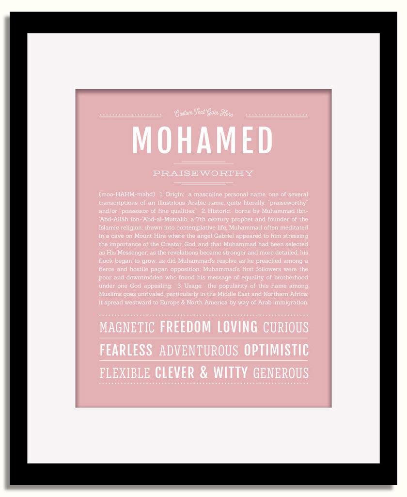 Frame Options | Dusty Rose | Black Frame, Matted