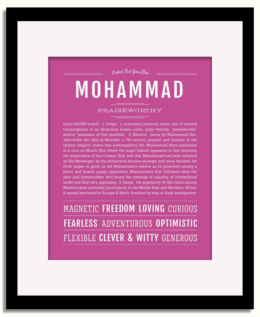 Frame Options | Dark Pink | Black Frame, Matted