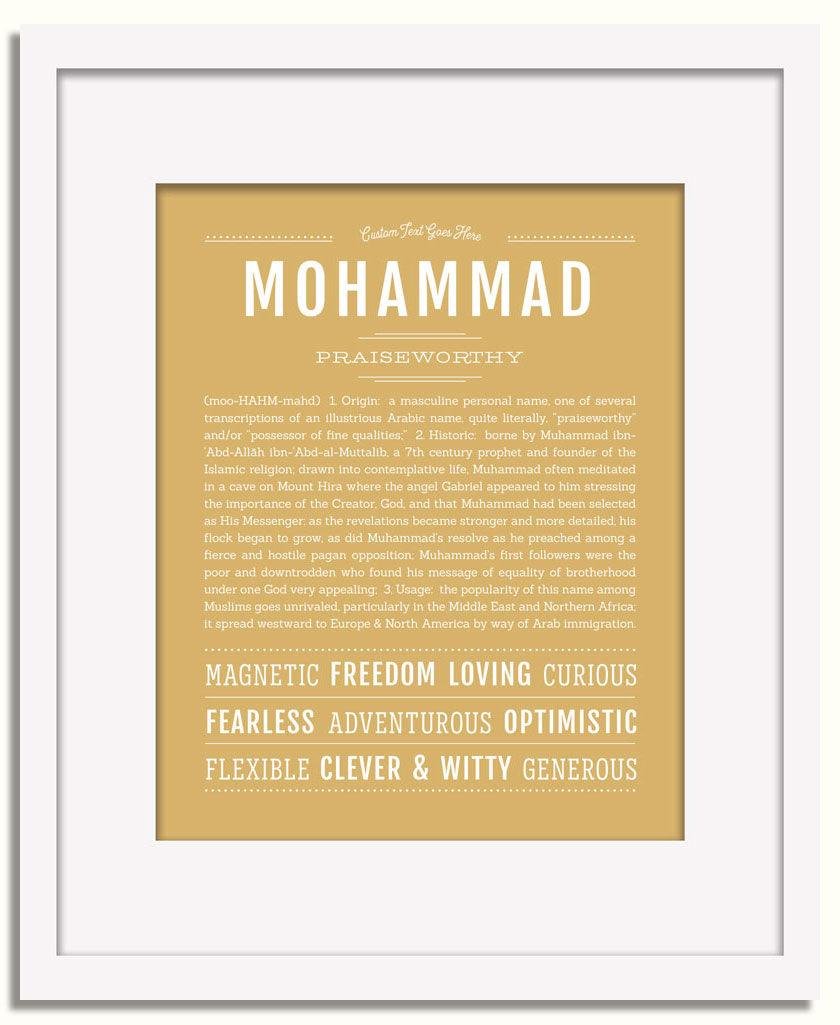 Frame Options | Matte Gold | White Frame, Matted