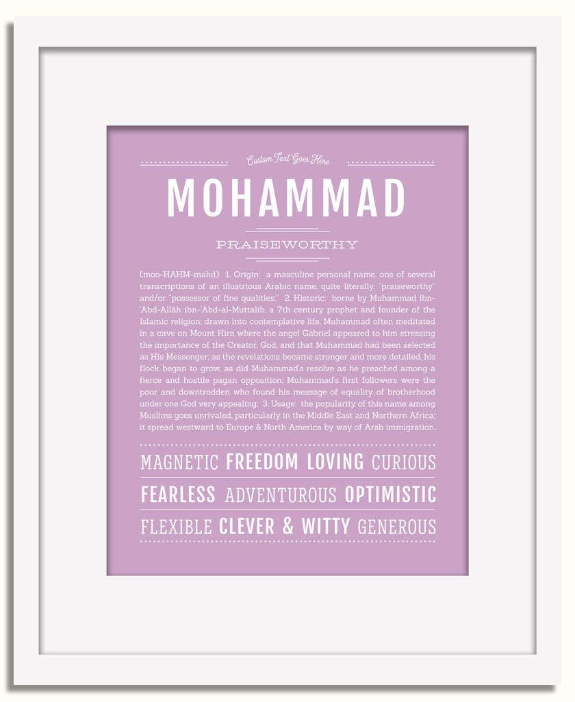 Frame Options | Lilac | White Frame, Matted