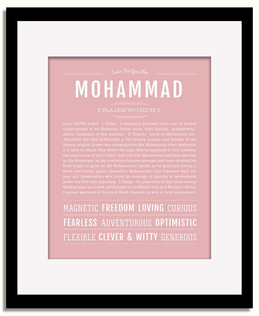 Frame Options | Dusty Rose | Black Frame, Matted