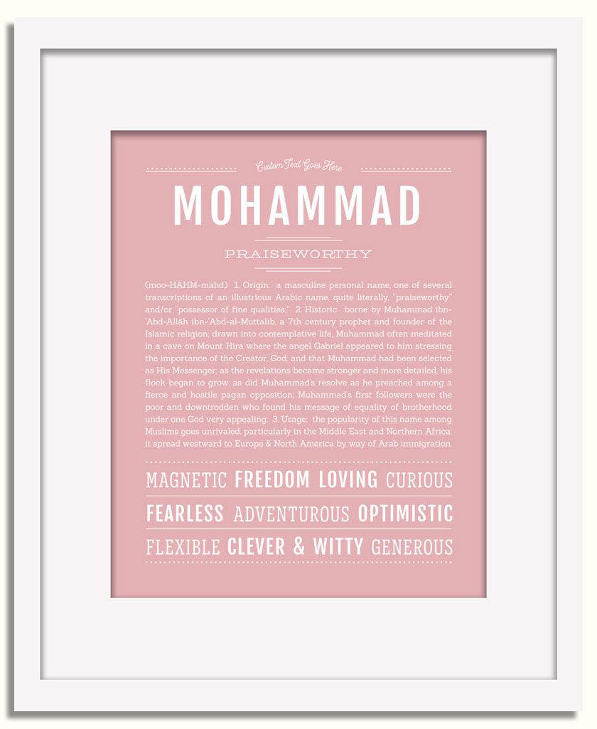 Frame Options | Dusty Rose | White Frame, Matted