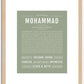 Mohammad | Name Art Print