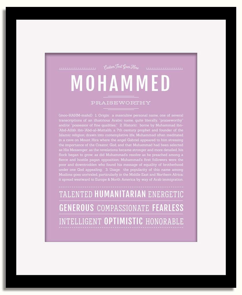 Frame Options | Lilac | Black Frame, Matted