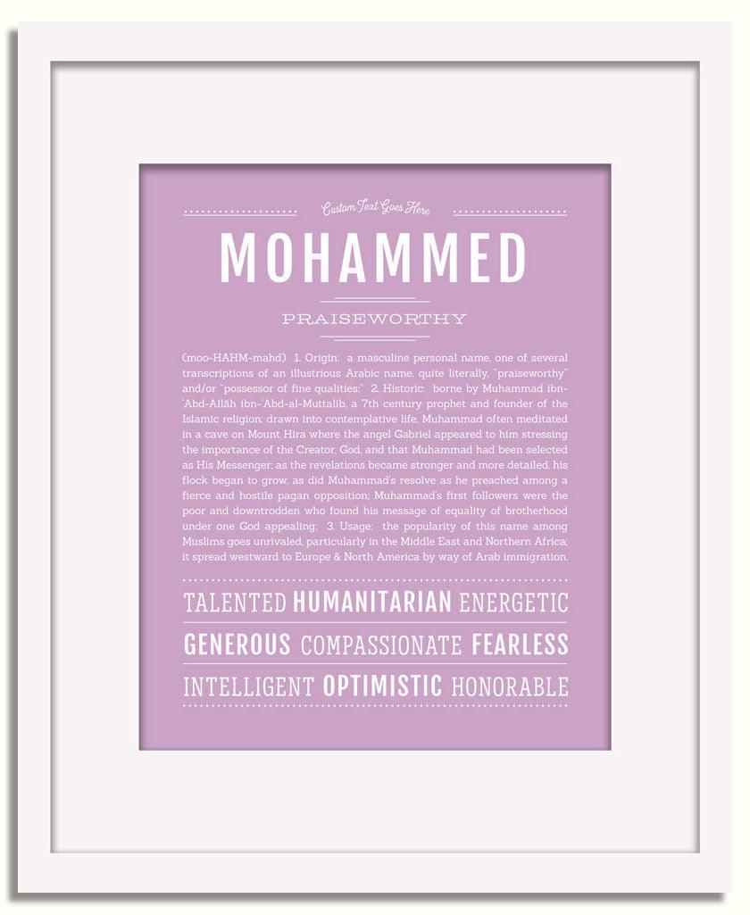 Frame Options | Lilac | White Frame, Matted