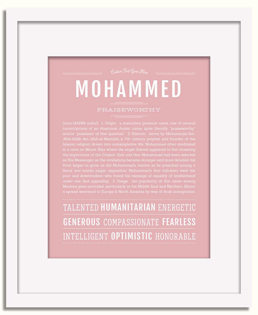 Frame Options | Dusty Rose | White Frame, Matted