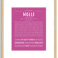 Molli | Name Art Print