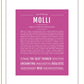 Molli | Name Art Print