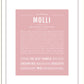 Molli | Name Art Print