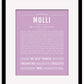 Molli | Name Art Print