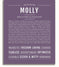 Molly Personalized Name Meaning Art Prints – Name Stories