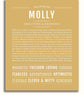 Molly Personalized Name Meaning Art Prints – Name Stories