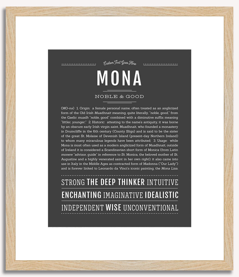 Mona | Name Art Print