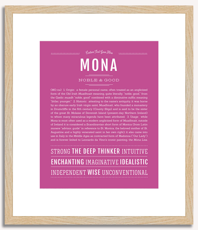 Mona | Name Art Print