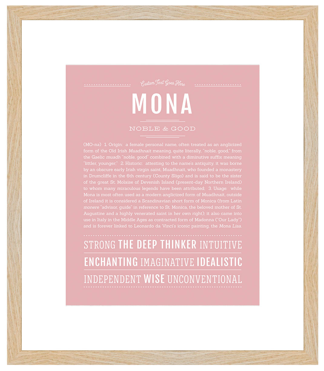 Mona | Name Art Print