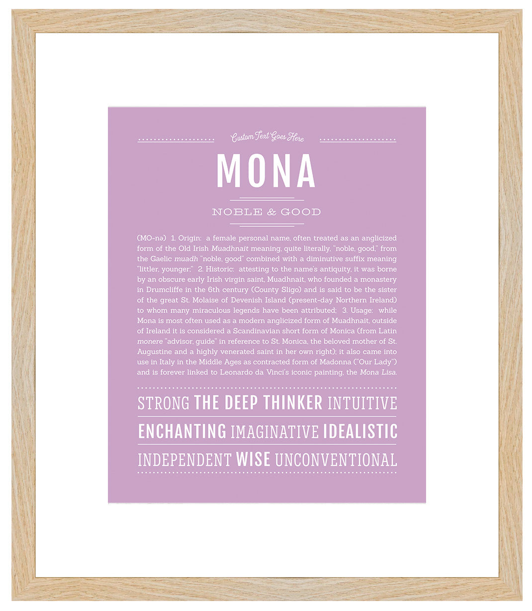 Mona | Name Art Print