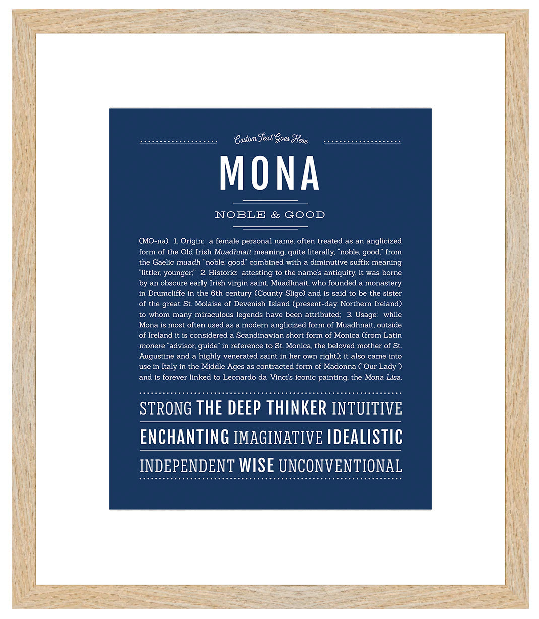 Mona | Name Art Print