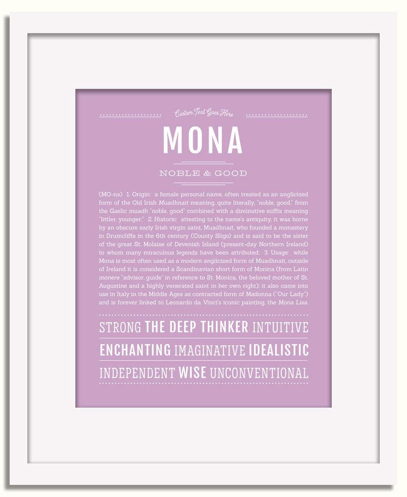 Frame Options | Lilac | White Frame, Matted