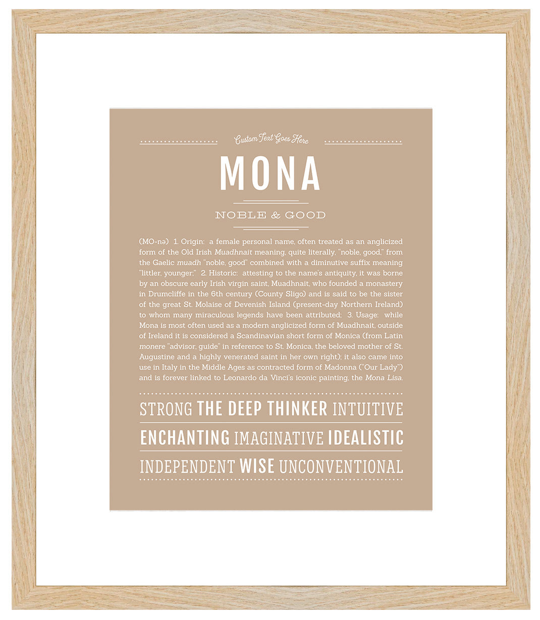 Mona | Name Art Print