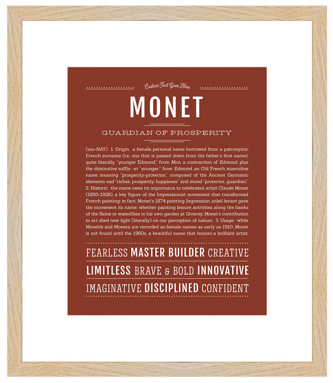 Monet | Name Art Print