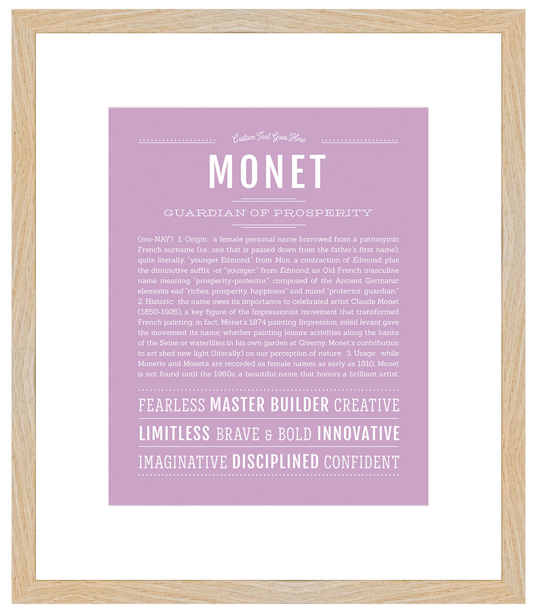 Monet | Name Art Print