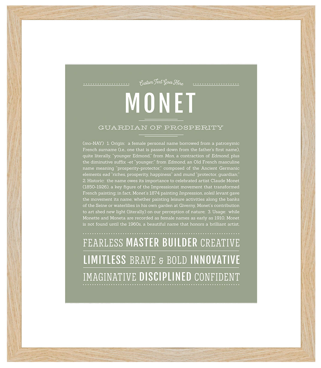 Monet | Name Art Print