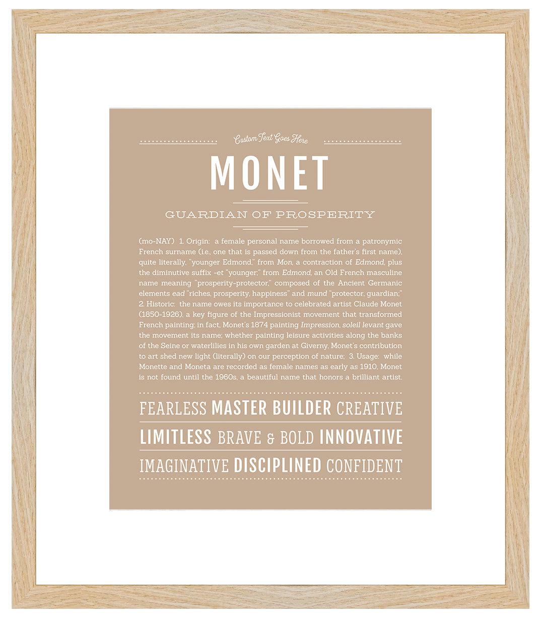 Monet | Name Art Print