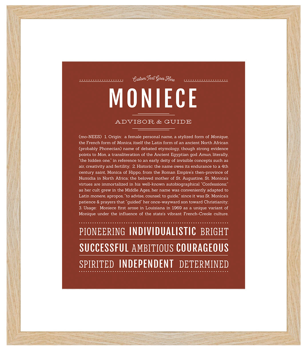 Moniece | Name Art Print