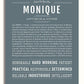 Monique | Name Art Print – Name Stories