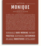 Monique | Name Art Print – Name Stories