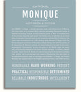 Monique | Name Art Print – Name Stories