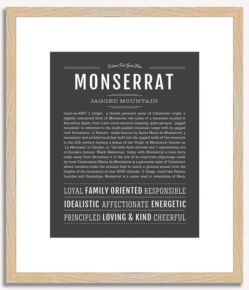 Monserrat | Name Art Print