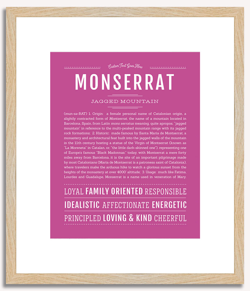 Monserrat | Name Art Print