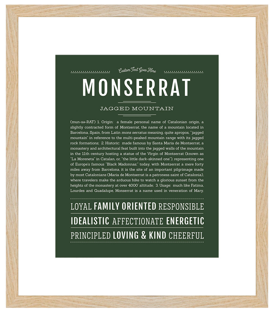 Monserrat | Name Art Print