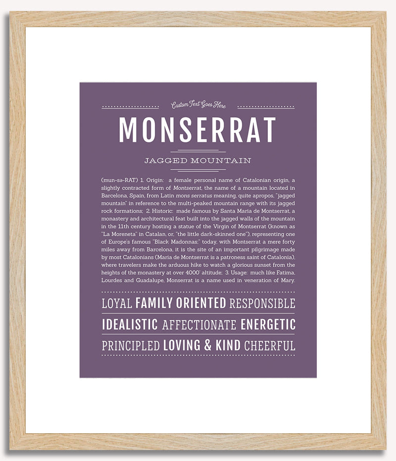 Monserrat | Name Art Print