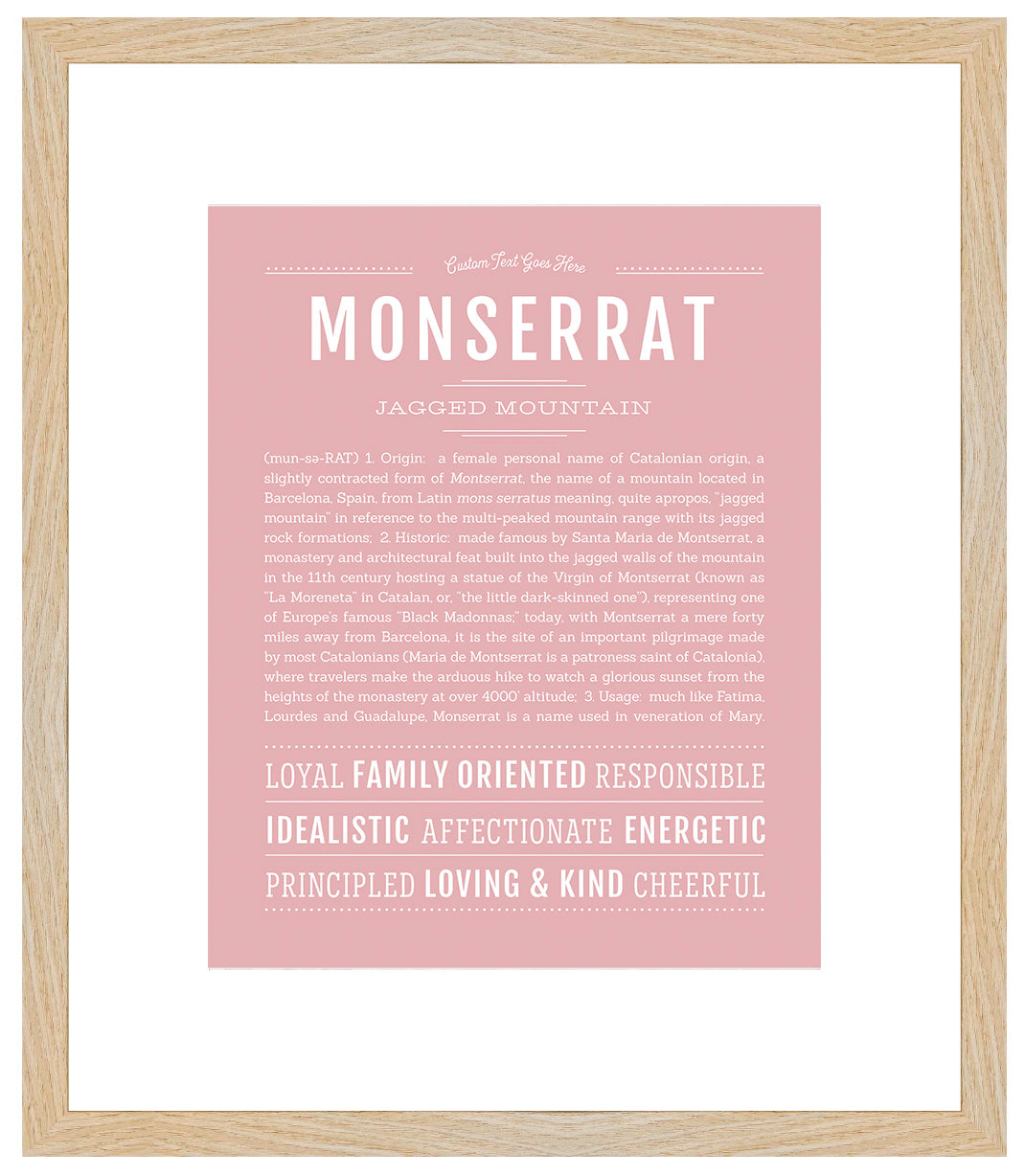 Monserrat | Name Art Print