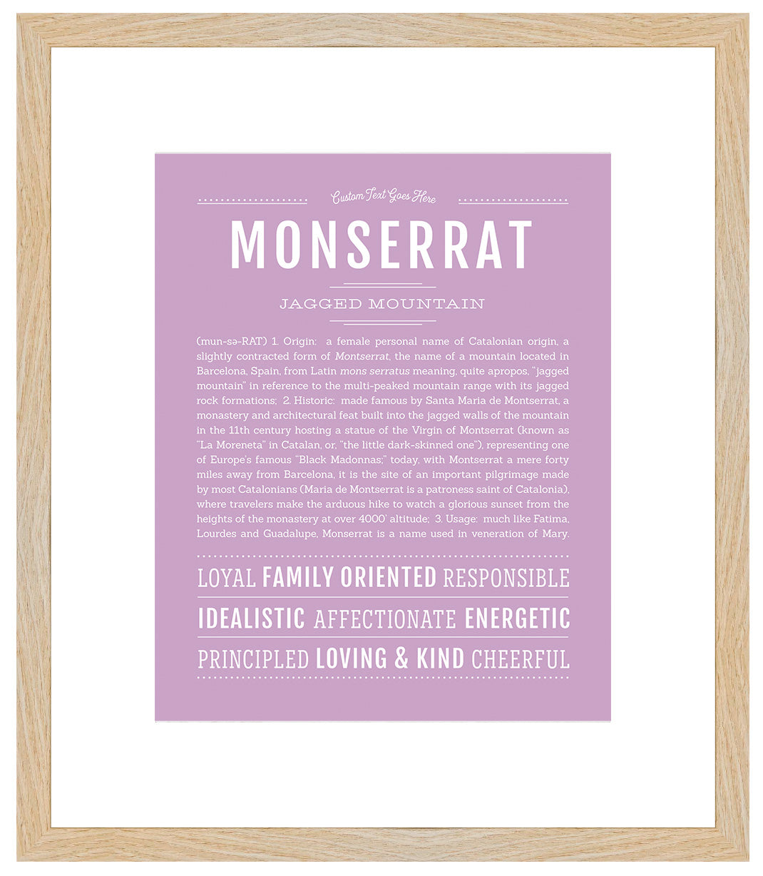 Monserrat | Name Art Print