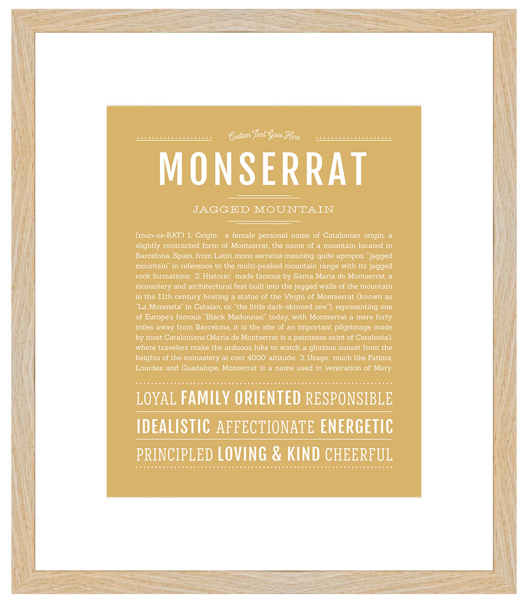 Monserrat | Name Art Print