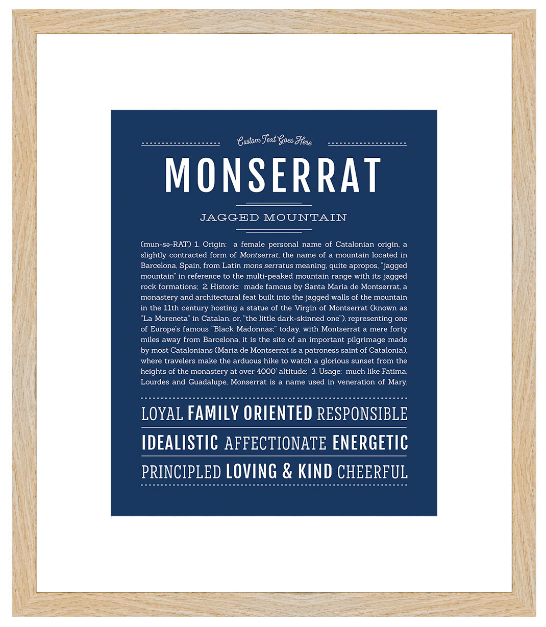 Monserrat | Name Art Print