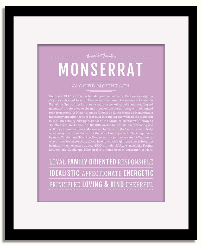 Frame Options | Lilac | Black Frame, Matted