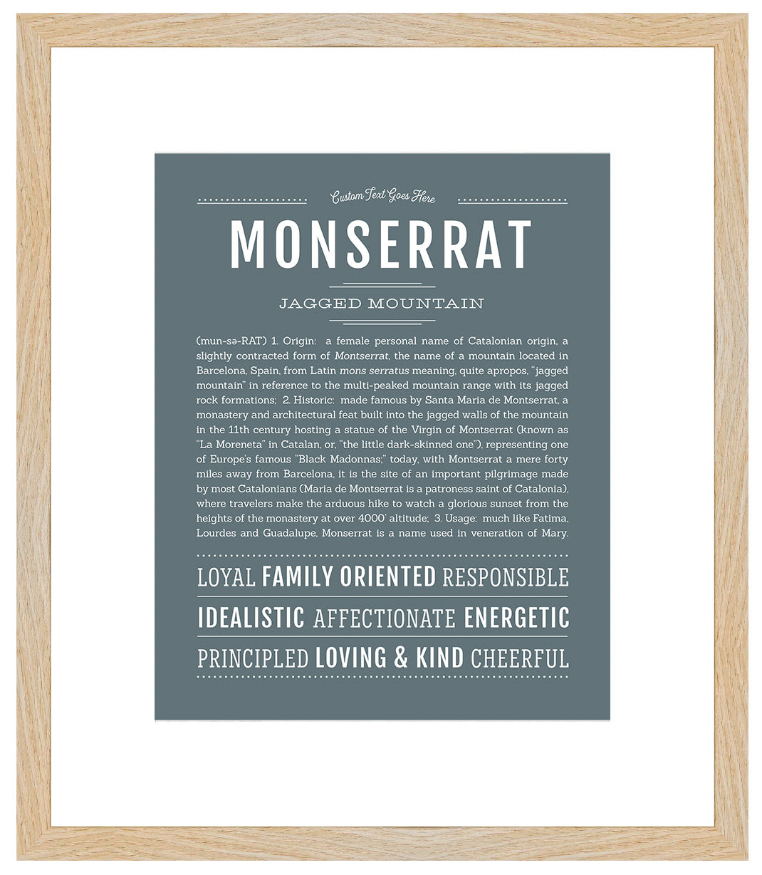 Monserrat | Name Art Print