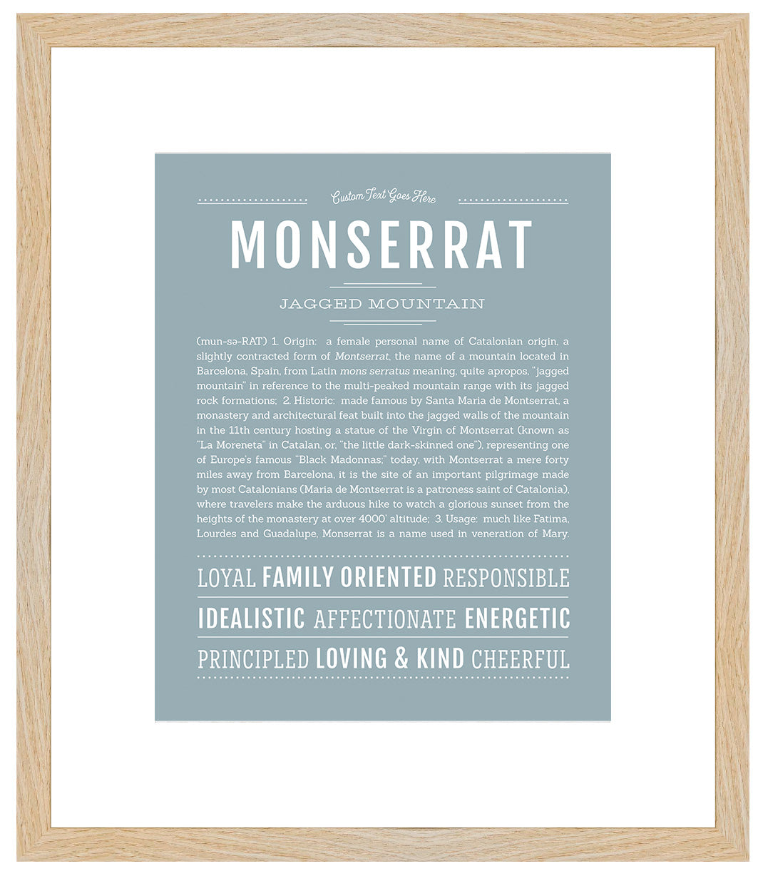 Monserrat | Name Art Print