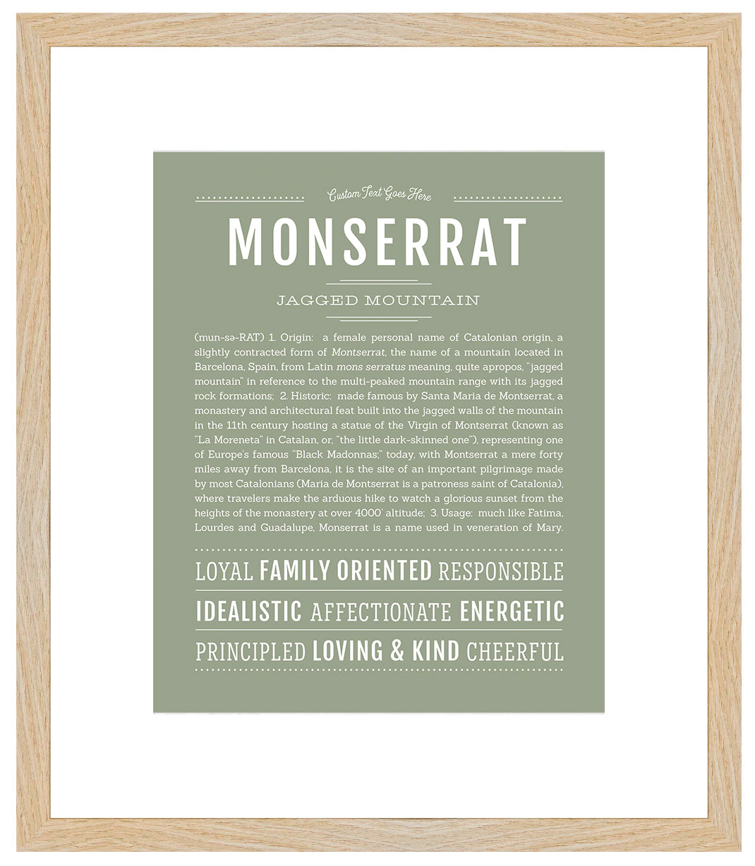 Monserrat | Name Art Print