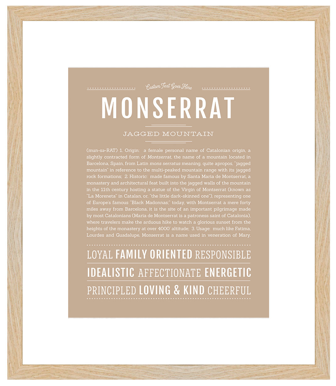 Monserrat | Name Art Print