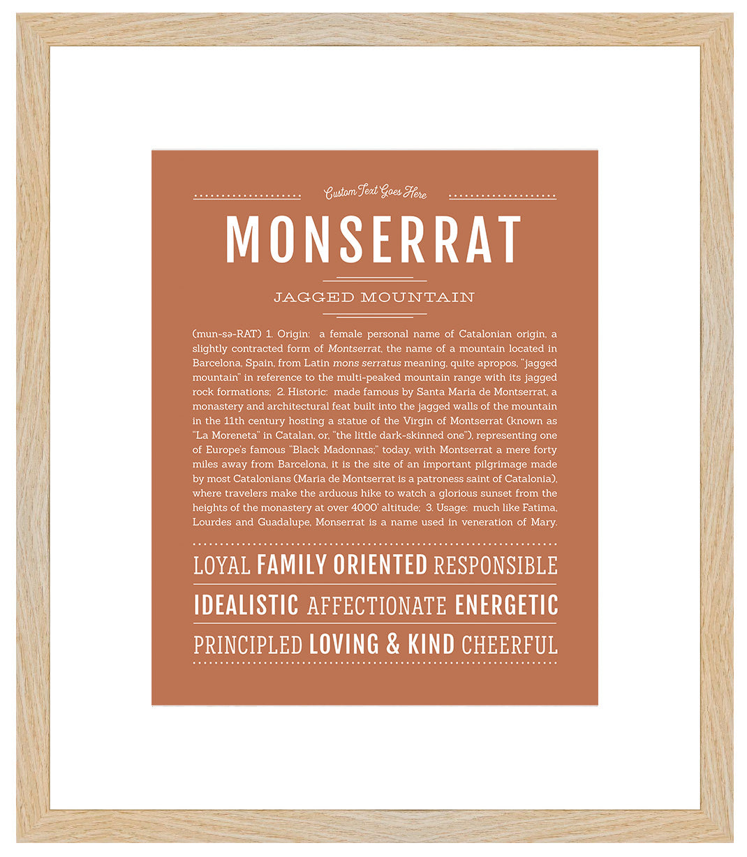 Monserrat | Name Art Print